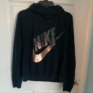 Rose gold metallic Nike hoodie